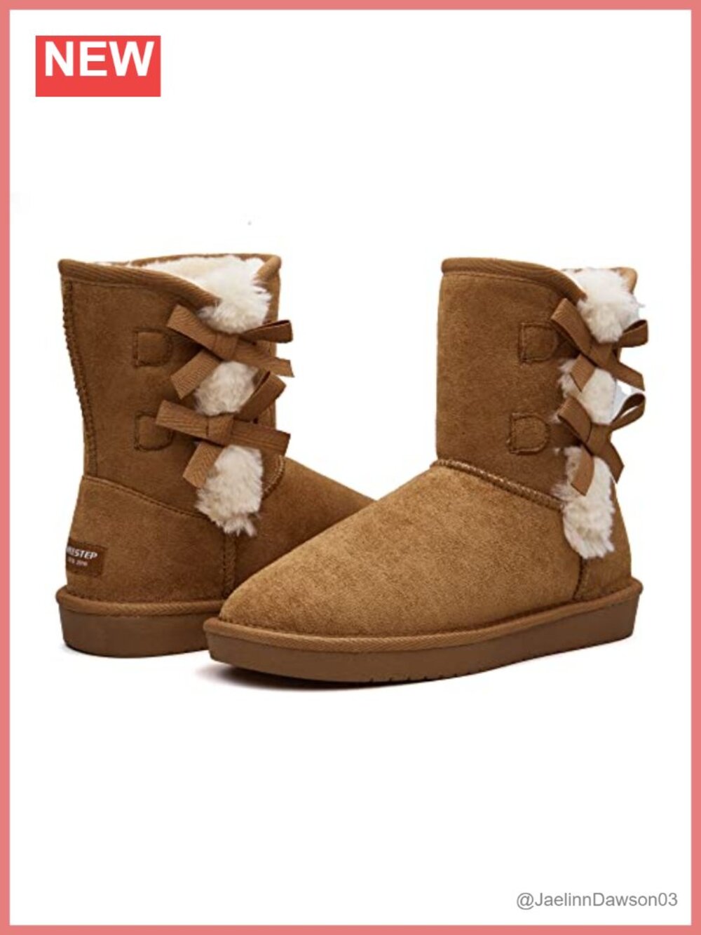 Weestep Mid-Calf Faux Suede Winter Boots with Bowknot